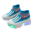 thumbnail image 3 of Yindaity Girl Shoes Toddler Shoes Toddler Kids Baby Girls Boys LED Light Shoes Casual Shoes Sports Shoes (Blue,3-3.5 Years), 3 of 5