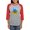 Heather/Red, variant on CafePress - Pray For Ukraine Blue And Yellow Sunflower Long Sl - Womens Baseball Tee