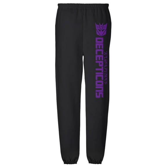 Transformers Decepticon Unisex Jogger Sweatpants with Pockets for Men and Women, Black, 2X-Large