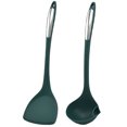 thumbnail image 2 of Qaailabf Food Grade Oil Filter Spoon & Non-Stick Spatula Set, Heat-Resistant Nylon & Stainless Steel, Flexible Design, Easy Cleaning, Cooking & Baking Tool, Includes 1 Spoon & 1 Shovel, Black, 2 of 10