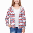 thumbnail image 3 of Cauagu red blue Snow Mountain Print Sun Protection Jacket for Teen,Full-Zipper Long Sleeve Sun Shirts with Pockets UV Hoodie Shirts Outdoor Athletic Jacket-Medium, 3 of 7