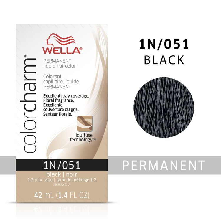 Wella Color Charm Permanent Liquid Hair Toner [1N BLACK]  Oz * BEAUTY  TALK LA* 