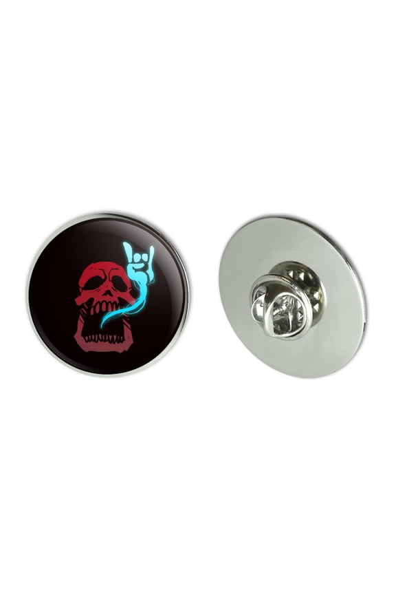 Rock and Roll Soul Skull Metal 1.1" Tie Tack Hat Lapel Pin Pinback
