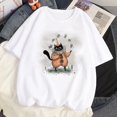 thumbnail image 2 of Camiseta De Halloween De Hongo Gato Para Mujer harajuku Divertido Diseñador Ropa Gráfica, 2 of 4