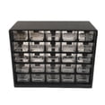 thumbnail image 1 of Cajonera transparente combinada de 25 piezas, caja de piezas negra desmontable, clasificación de hardware, 1 of 4