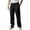 Black, variant on hotojiny Mens Fall Pants Casual Elastic Waist Drawstring Lightweight Trousers Textured Loose Fit Pants with Pockets