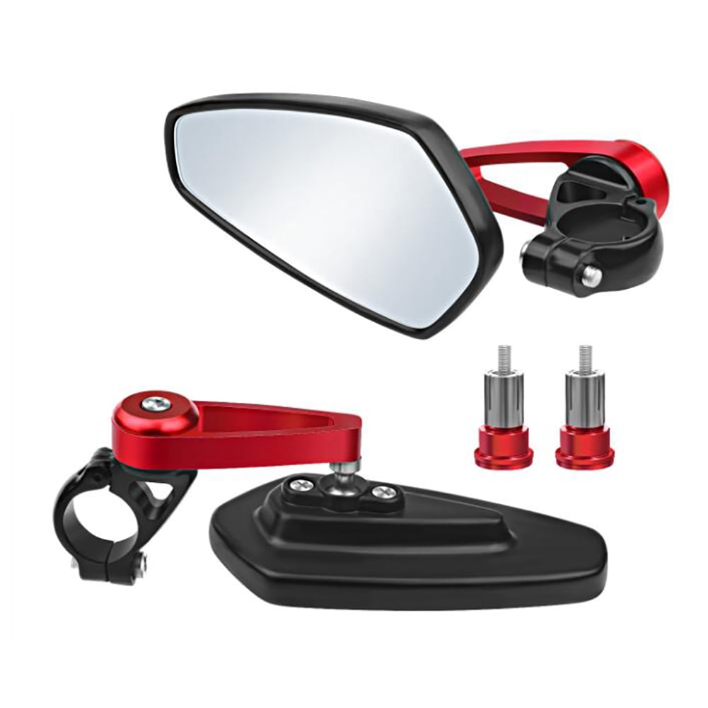 Motorcycle Handlebar Rear View Mirror Rear View Mirror Parts Sport Supplies (Red)