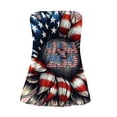 thumbnail image 6 of Womens Tube Tops Strapless Bandeau Tops Backless Sexy Tank Tops Smocked Ruffled Backless Tanks American Flag Shirt Cute Summer Style Wine XXL, 6 of 6
