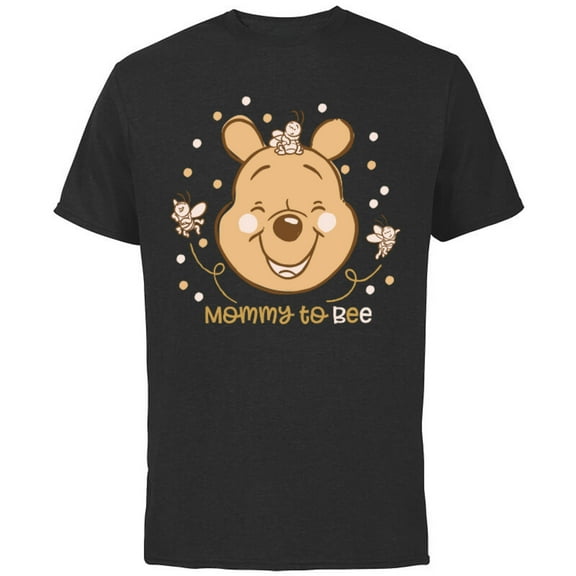 Disney Winnie the Pooh Mommy to Bee - Short Sleeve Cotton T-Shirt for Adults - Customized-Black