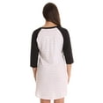 thumbnail image 4 of Just Love 100% Cotton Sleep Dress for Women Baseball Sleeve Nightshirt, 4 of 5
