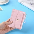 thumbnail image 2 of Women Simple Wallet Leather Keychain Small Card Bag Purse Holder (Beige), 2 of 7