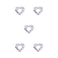 thumbnail image 1 of Jumpingount Anillos para pezones Adorno para el cuerpo a la moda Cómodos Piercings falsos Joyas para pedantes para vestir Corazón Diamante azul corazón azul diamante 5Conjunto, 1 of 6