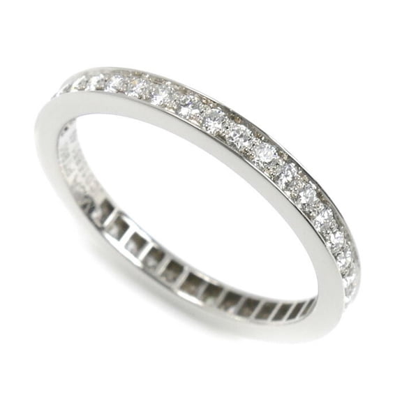Pre-Owned Van Cleef & Arpels Pt950 Platinum Romance Eternity Ring VCARPJMJ00 with Diamonds,...
