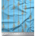 thumbnail image 1 of Soimoi Blue Crepe Silk Fabric Dot,Star & Stripe Print Fabric by Yard 42 Inch Wide, 1 of 1