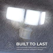 Home Zone Security ES00937G Ultra Bright Triple Head Motion Sensor Light