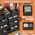 thumbnail image 4 of 9-Drawer Dresser, Fabric Storage Tower for Bedroom, Hallway, Entryway, Closet, Tall Chest Organizer Unit with Fabric Bins, Steel Frame, Wood Top, Easy Pull Handle, 4 of 8