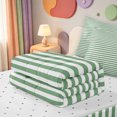 thumbnail image 5 of Erosebridal Minimalist Striped Zipper Queen Comforter Set with Fitted Sheet and 2 Pillowcases,Geometric Lines Pattern Zipper Bedding Set,Reversible,4 Pieces, 5 of 7