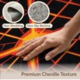 thumbnail image 6 of ODIKA 3'x5' Washable Throw Rug Illusion Cracked Abstract Grid Flow Molten Border Volcanic Optical Refined for Entryway, Kitchen, Mudroom, Stain Resistant, Low Profile, Non-Slip, 6 of 7