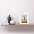 thumbnail image 2 of Llama and Peonies Pink Elegant Artwork Kids Bedroom Floral Portrait with Roses Artwork Framed Wall Art Print 9X7 Inch, 2 of 5