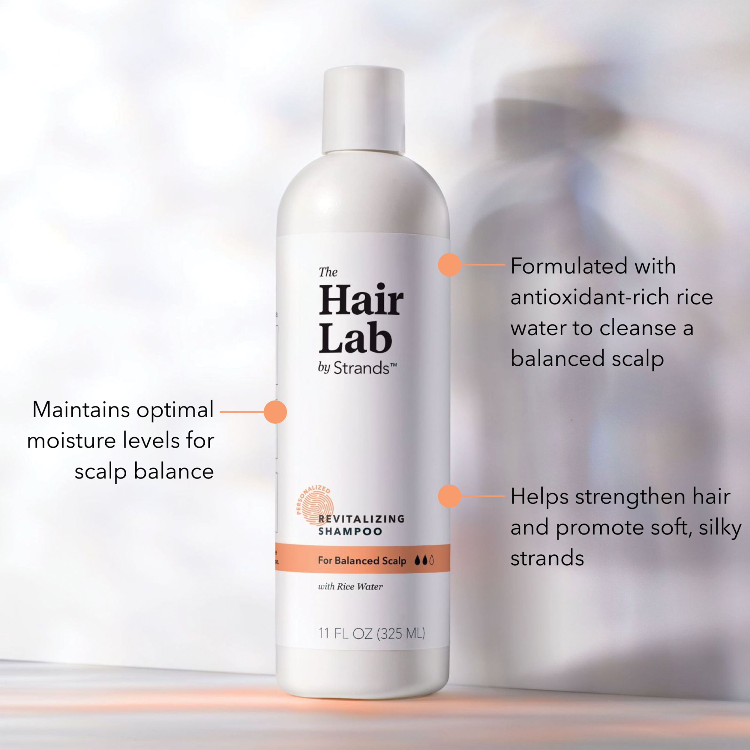 The Hair Lab Revitalizing Shampoo with Rice Water for Balanced Scalp, Sulfate & Paraben Free, 11 oz. - image 4 of 9