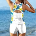 thumbnail image 5 of Fmbrln Tankini Swimsuits for Women with Boyshorts Two Piece Modest Bathing Suits Fashion Floral Print Swimwear Sets, 5 of 6