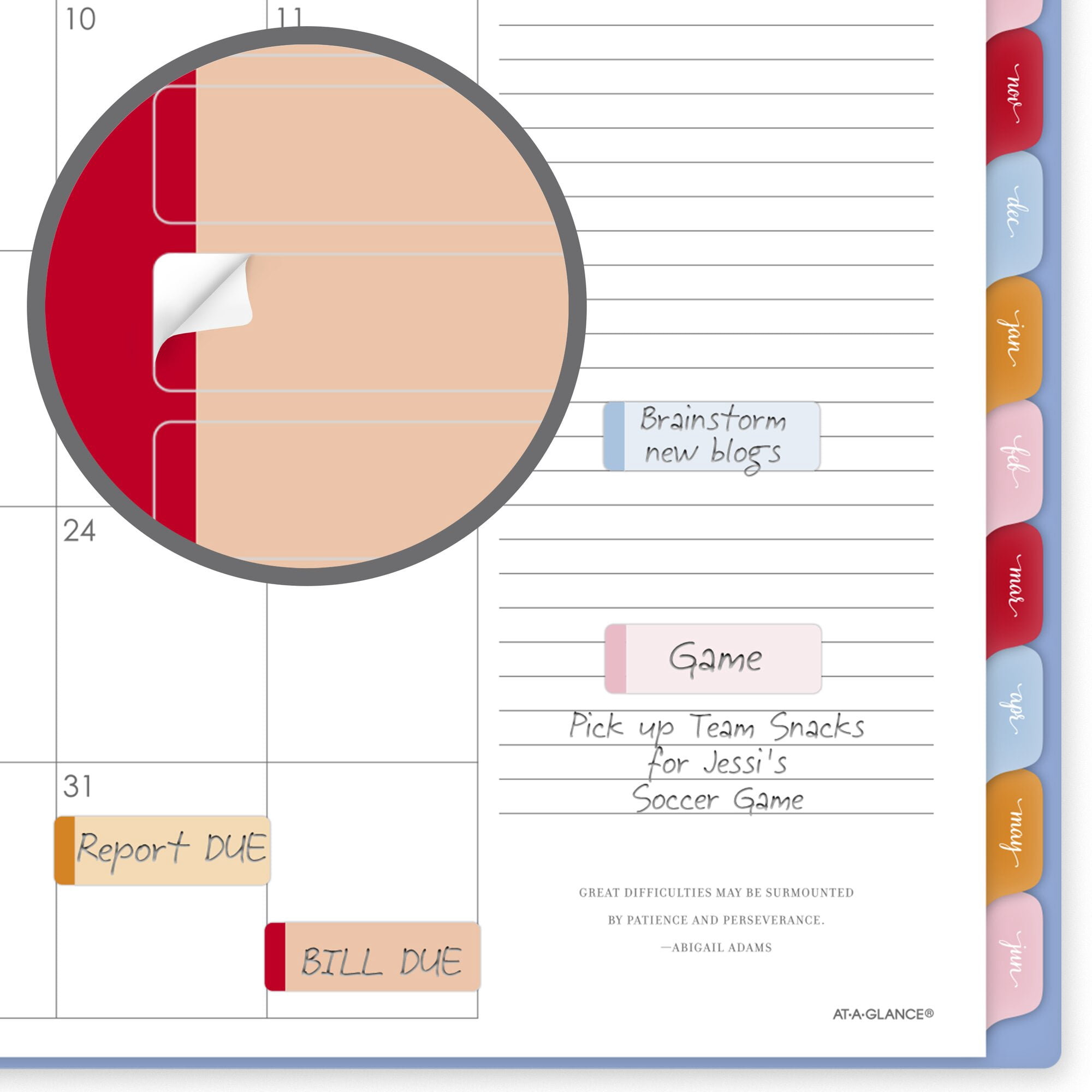AT-A-GLANCE Harmony Academic 2026-2027 Weekly Monthly Planner Blue Aura Large 8
