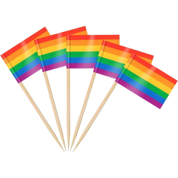 Yanonmyfd 200pcs World Cup Toothpick Flags Cake Toppers for World Cup Soccer 2026 Decorations, 48 Countries Cocktail Stick Flags for Sandwich Cupcake Toppers Soccer Bar Party Supplies,Rainbow