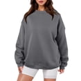 thumbnail image 2 of Womens Oversized Crewneck Pullover Long Sleeve Loose Fit Casual Fall Top Comfortable Sweatshirt, 2 of 4