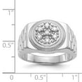 thumbnail image 2 of 14k White Gold AA Diamond men's ring - Size 10, 2 of 2