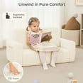 thumbnail image 4 of Kids Couch, Caveen Extra Wide Kids Sofa, 2 In 1 Convertible Toddler Sofa Chair for Boys and Girls, Beige, 4 of 9