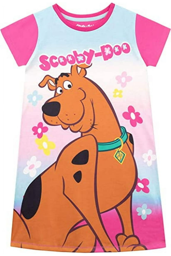 Scooby Doo Girls Floral Nightdress Pink Sizes 3T-10