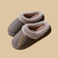 thumbnail image 5 of CHUMUD Men's Faux Leather Slippers with Fur Collar - Warm Fleece Lined, Anti-Slip Rubber Sole Winter House Shoes, 5 of 6