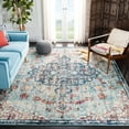 thumbnail image 3 of SAFAVIEH Madison Joandra Vintage Floral Area Rug, Navy/Light Blue, 12' x 12' Square, 3 of 9