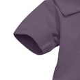 thumbnail image 4 of WRKEKC Baby Boy Rompers Short Sleeve Turndown Collar Solid Color Snap Button Bodysuit for Infants 0-24 Months, 4 of 5