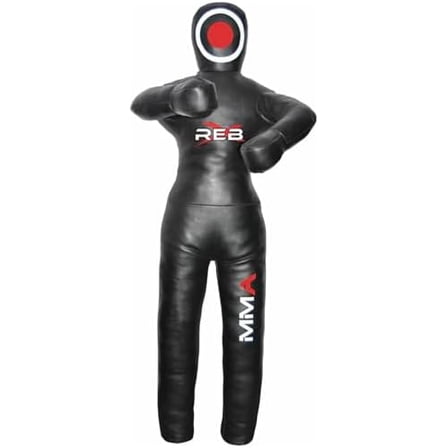 MMA Standing Grappling Dummy, 70-Inch Leather Grappling Dummy Judo Punching Bag Dummy BJJ Wrestling Brazilian JIU Jitsu Submission Self Defense Training Unfilled$$Sport & Recreation Other