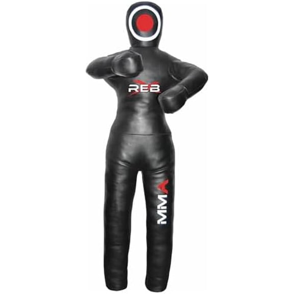 MMA Standing Grappling Dummy, 70-Inch Leather Grappling Dummy Judo Punching Bag Dummy BJJ Wrestling Brazilian JIU Jitsu Submission Self Defense Training Unfilled$$Sport & Recreation Other