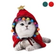thumbnail image 1 of De Navidad Gato Capa De Navidad Con Estrella Y Pompones Santa Sombrero Fiesta Cosplay Vestido Speravity HA041105-01, 1 of 6
