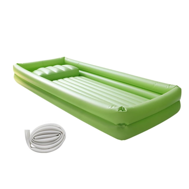 DOLITY Inflatable Bathtub Foldable Bed Shower for Elderly Bedridden Patients Adults Green