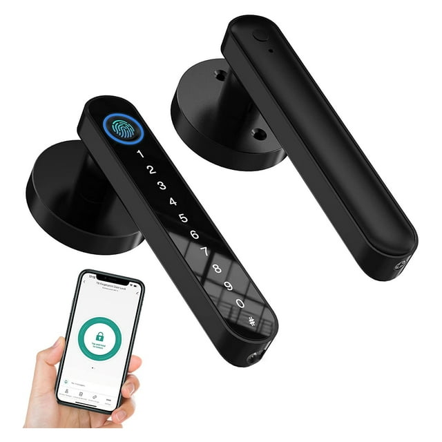 Door Lock, Tuya Fingerprint door lock for Bedroom Apartment Smart Smart Door Lock Password Electronic Digital Lock Keyless Entry Door Knobs ,Easy to Install