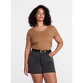thumbnail image 2 of Scenario Women's Scoop Neck Tee with Cap Sleeves, Sizes XS-XXXL, 2 of 6