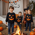 thumbnail image 3 of PatPat Halloween Clothes Toddler Boys Girls Sweatshirts Hoodies Pumpkin Face Kids Pullover Long Sleeve Graphic Tees, Black, 18-24 Months, 3 of 11