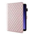 thumbnail image 2 of For Samsung Galaxy Tab S9 11.0 inch Release 2023 (SM-X710/SM-X716) Case, Rhombus Pattern Multiple Viewing Angles Stand Slim Folio Cover (Rose Gold), 2 of 6