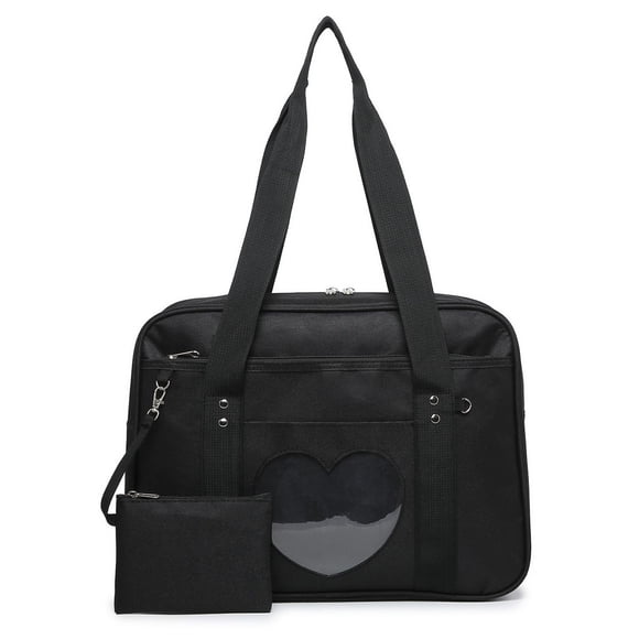 Bolso Escolar Japonés Bolso de Hombro de las Señoras, Mochila Japonesa en Forma de Corazón de Mano, Cartera Kawaii, Cartera de Anime, Bolso de Manga