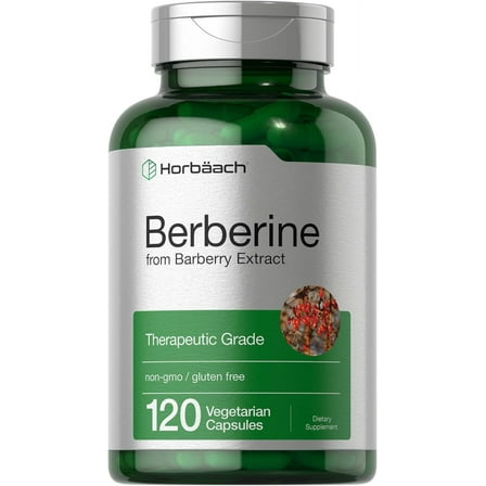 Berberine HCl | 120 Capsules for Men and Women | by Horbaach