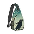 thumbnail image 5 of ZICANCN Crossbody Sling Bags for Women Men,Moon Raven Casual Shoulder Backpacks for Hiking Daypacks, 5 of 9