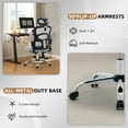 thumbnail image 4 of Ergonomic Mesh Office Chair – High Back, 4-Level Adjustable Lumbar, 2D Adjustable Headrest, Reverse-Up Arms, Heavy Duty Metal Base, Swivel Rolling Wheels – Home Office Task Chair, Grey, 4 of 7