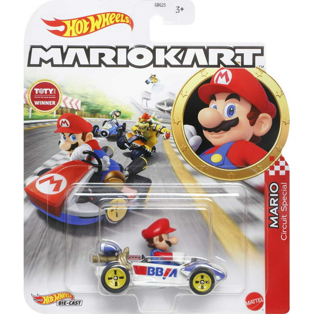 Hot Wheels Mario Kart Mario Circuit Special Die-Cast Play Vehicle for Ages  3+ 