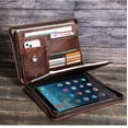 thumbnail image 4 of Bigcan Leather Portfolio Case for 12.9" iPad Pro – Multi-Functional Organizer with AirTag Slot, Laptop Pocket & Custom Engraving, 4 of 12