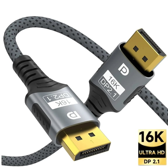 DisplayPort Cable 2.1 [VESA Certified], [8K@240Hz, 4K@540Hz 360Hz 240Hz] DP 2.1 Cable 16K, DP80 HDR DSC Display Port Cord Compatible FreeSync Gaming Monitor 5090 7900XTX S1334