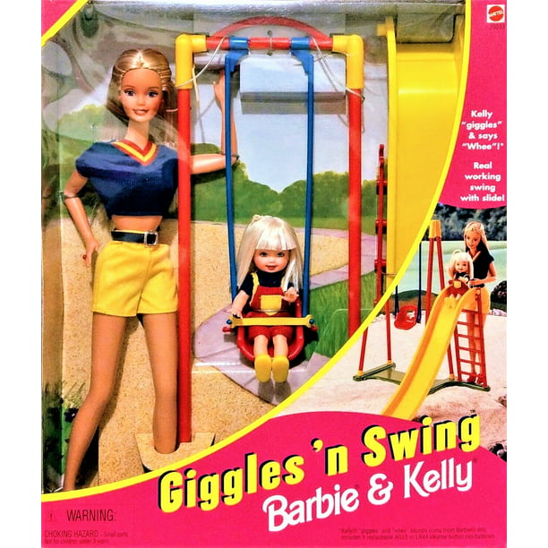 Op grote schaal Roux Stoffelijk overschot Barbie & Kelly Giggles 'n Swing Doll Play Set 1998 Mattel 20333 -  Walmart.com